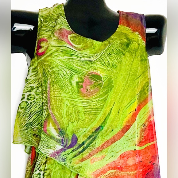 Beautiful Vibrant Peacock Inspired Dress *NWT - Picture 6 of 14